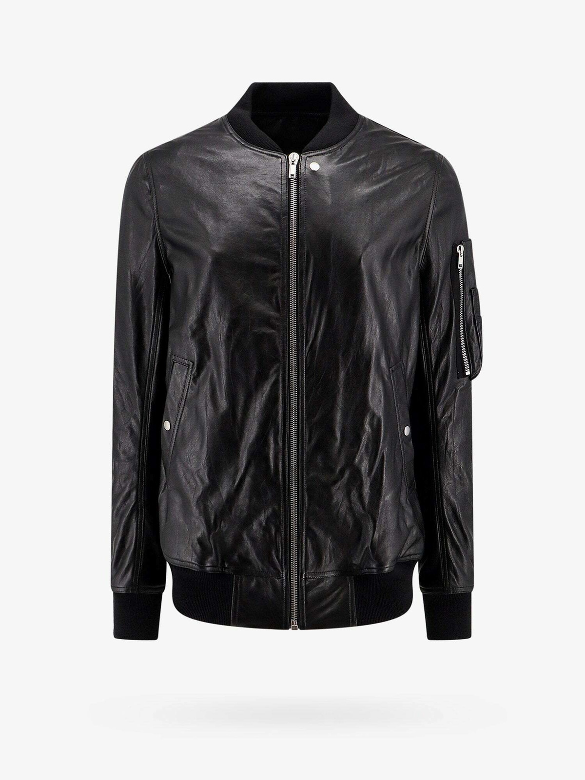 Rick Owens Classic Flight Black Mens Leather Jacket Rick Owens