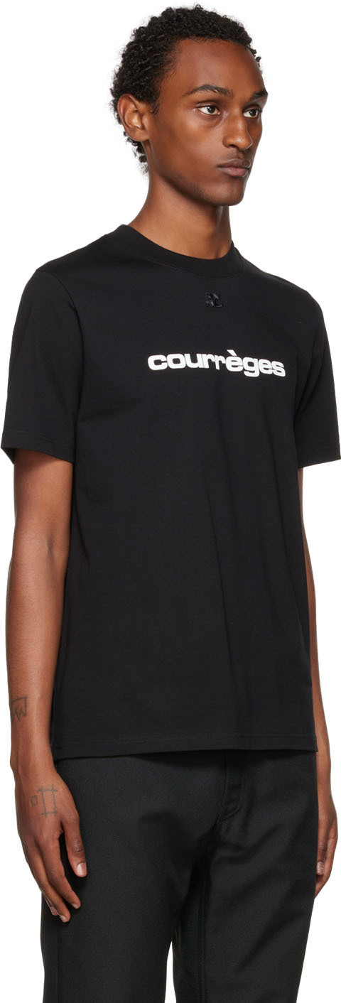 Courrèges Black Printed T-Shirt Courreges