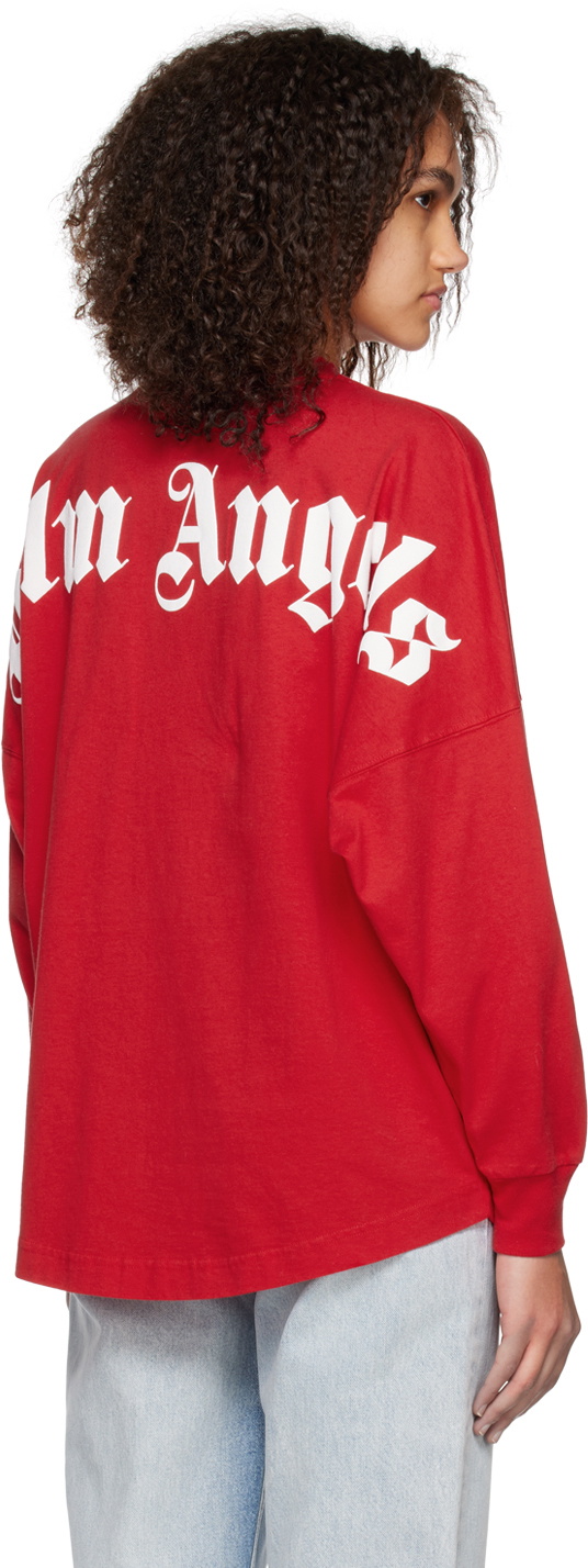 Palm Angels Red Classic Long Sleeve T-Shirt