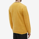 Comme des Garçons Homme Plus Men's Brushed Mohair Crew Knit in Yellow