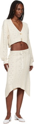 GUIZIO Off-White Noah Wool Cable Crop Cardigan