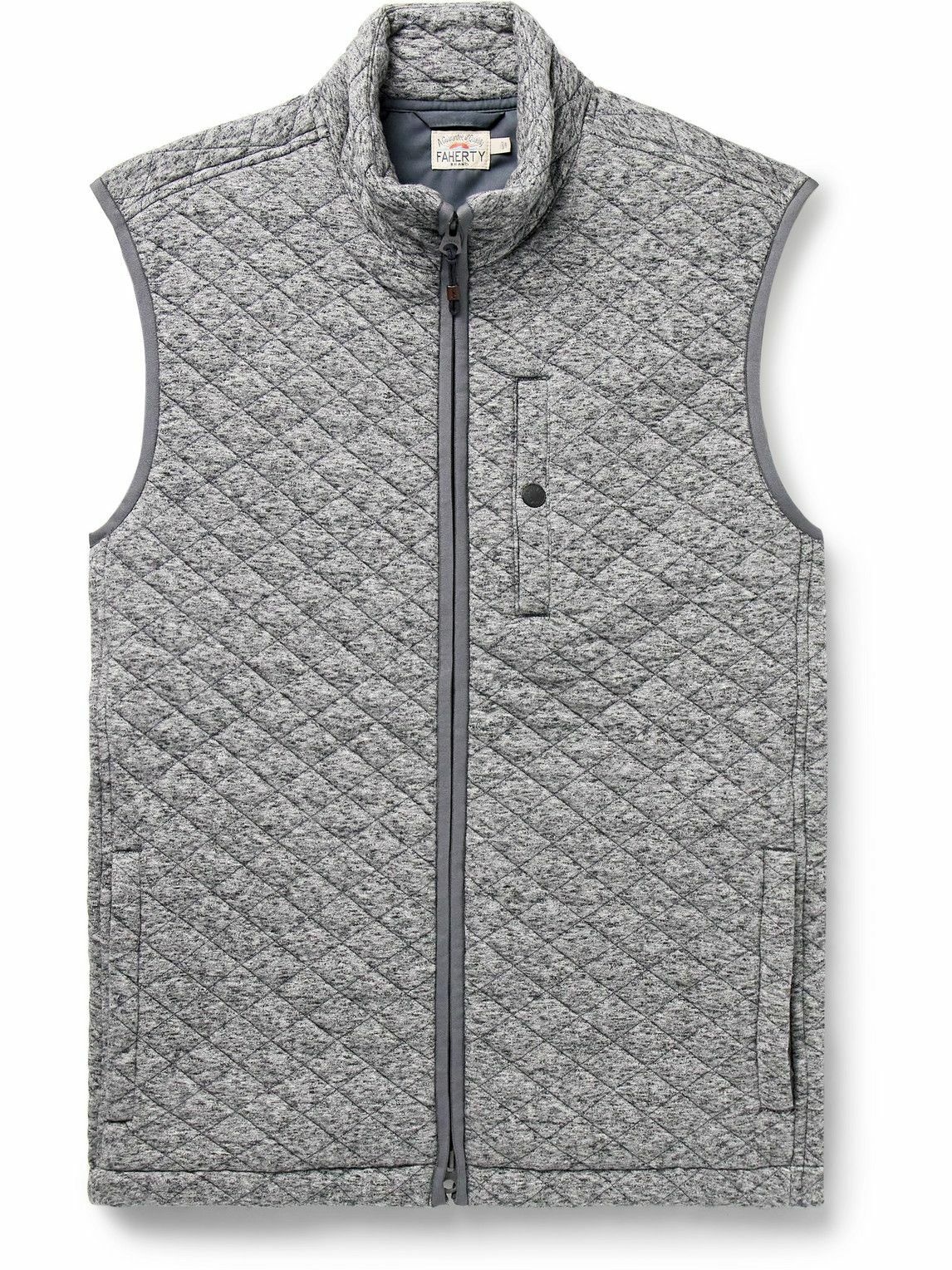 Faherty - Epic Quilted Cotton-Blend Gilet - Gray Faherty