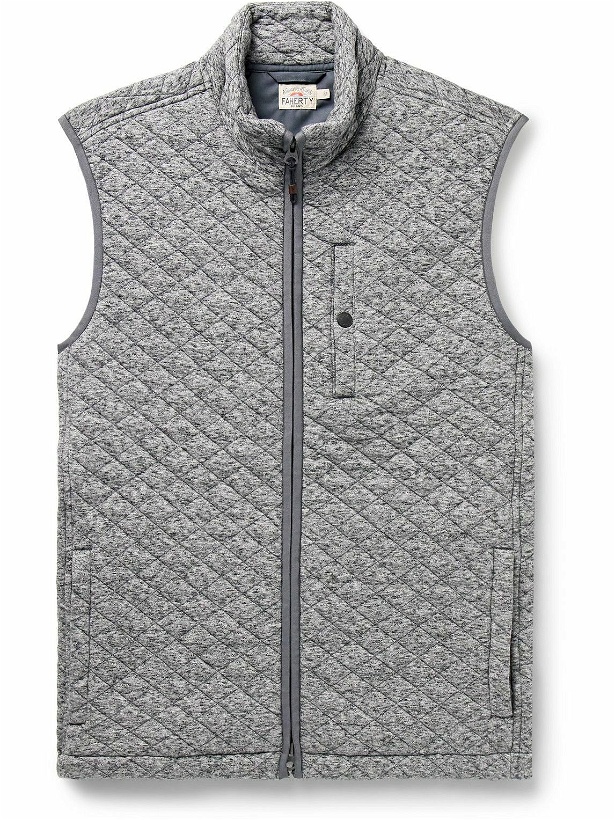Photo: Faherty - Epic Quilted Cotton-Blend Gilet - Gray