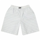 Vetements Men's Paper Poplin Shorts in White/Blue/Grey