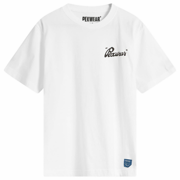 Photo: Pexwear Men's Italic Logo T-Shirt in White