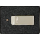 TOM FORD Black Soft Grain 'T Line' Money Clip Card Holder