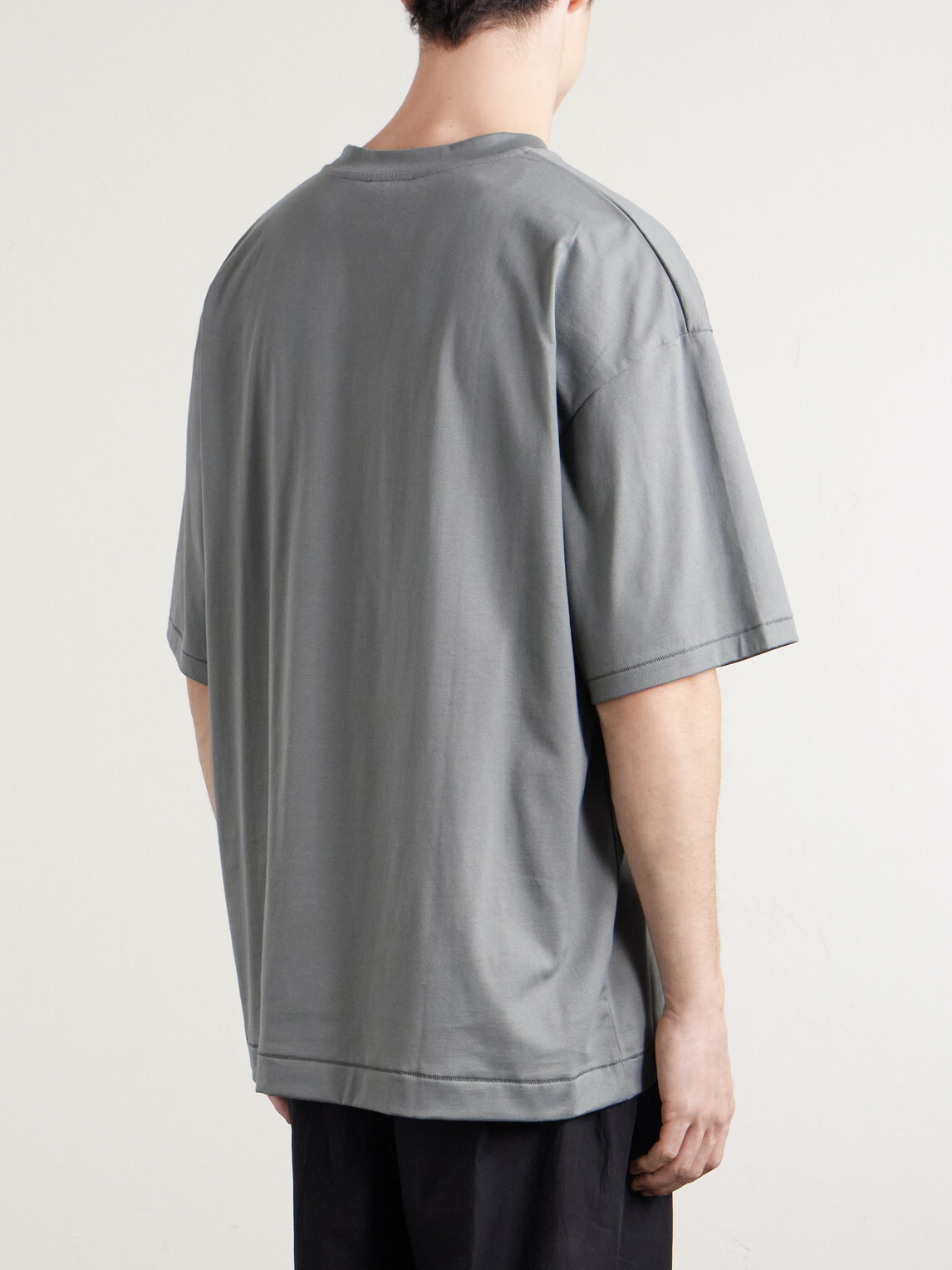 ATON - Oversized Cotton-Jersey T-Shirt - Green