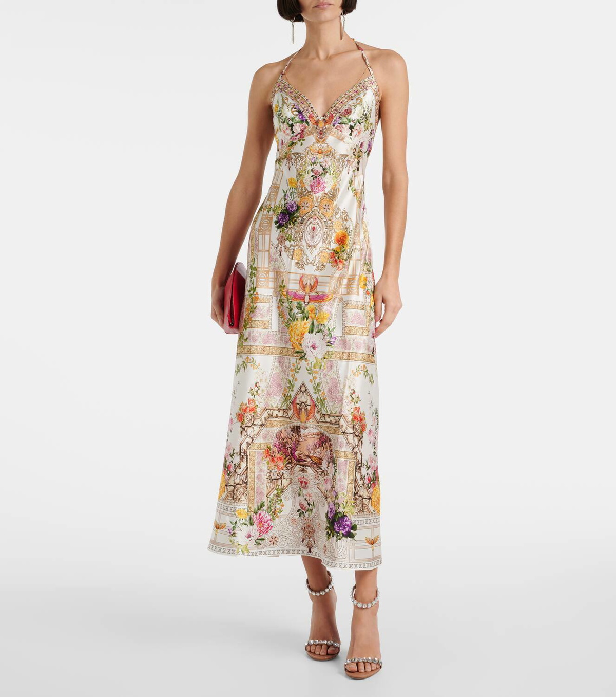 maximiliana まとめ Camilla Chain-detail silk maxi dress Camilla