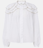 Marant Etoile Christa ruffled cotton-blend blouse