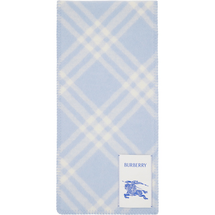 Photo: Burberry Blue Check Wool Scarf