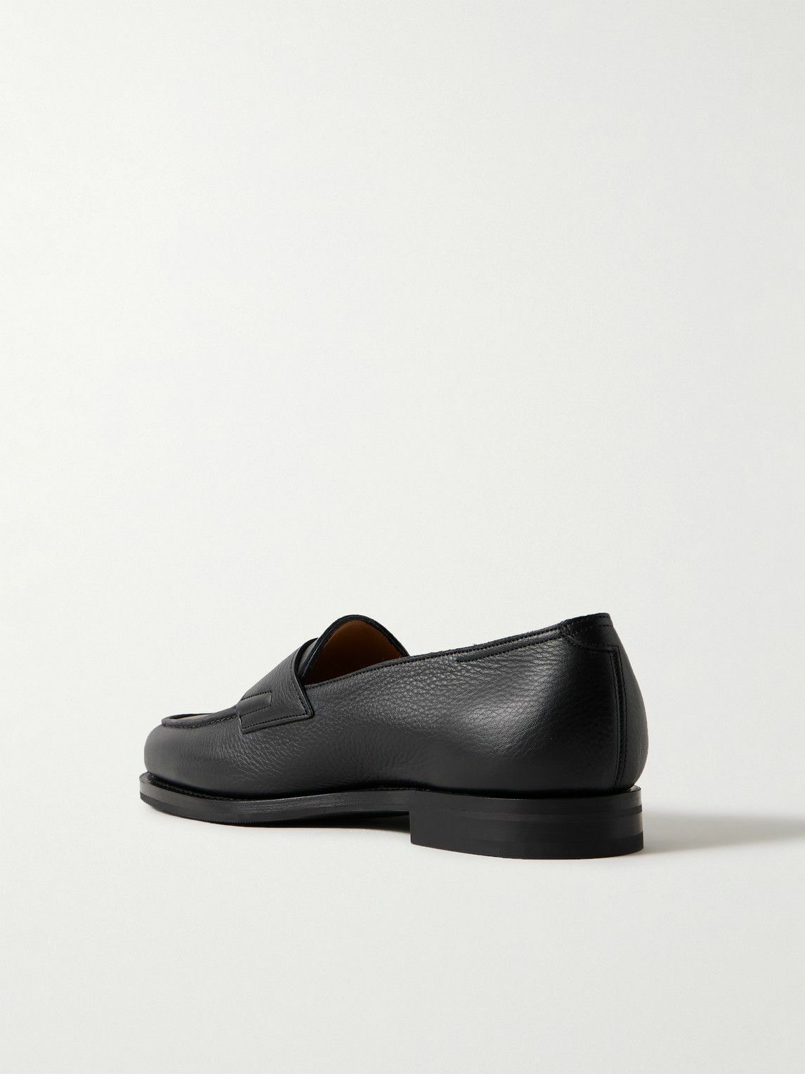 John Lobb - Lopez Full-Grain Leather Penny Loafers - Black John Lobb