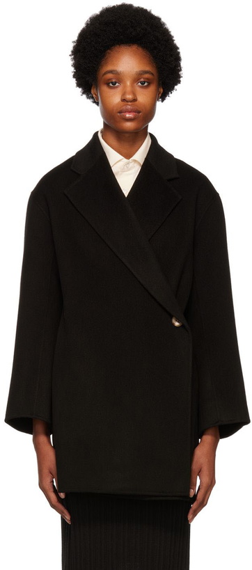 Photo: by Malene Birger Black Ayvia Double-Breasted Coat