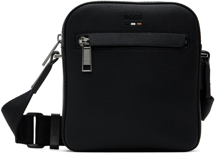 Photo: BOSS Black Faux-Leather Reporter Bag