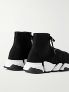 Balenciaga - Speed 2.0 Stretch-Knit Sneakers - Black