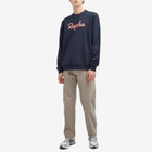 Rapha Men's Logo Sweatshirt in Dark Navy/Hi-Vis Pink