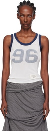Acne Studios White Ribbed Tank Top