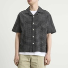 Café Mountain Men's Loose Check Vacation Shirt in Black