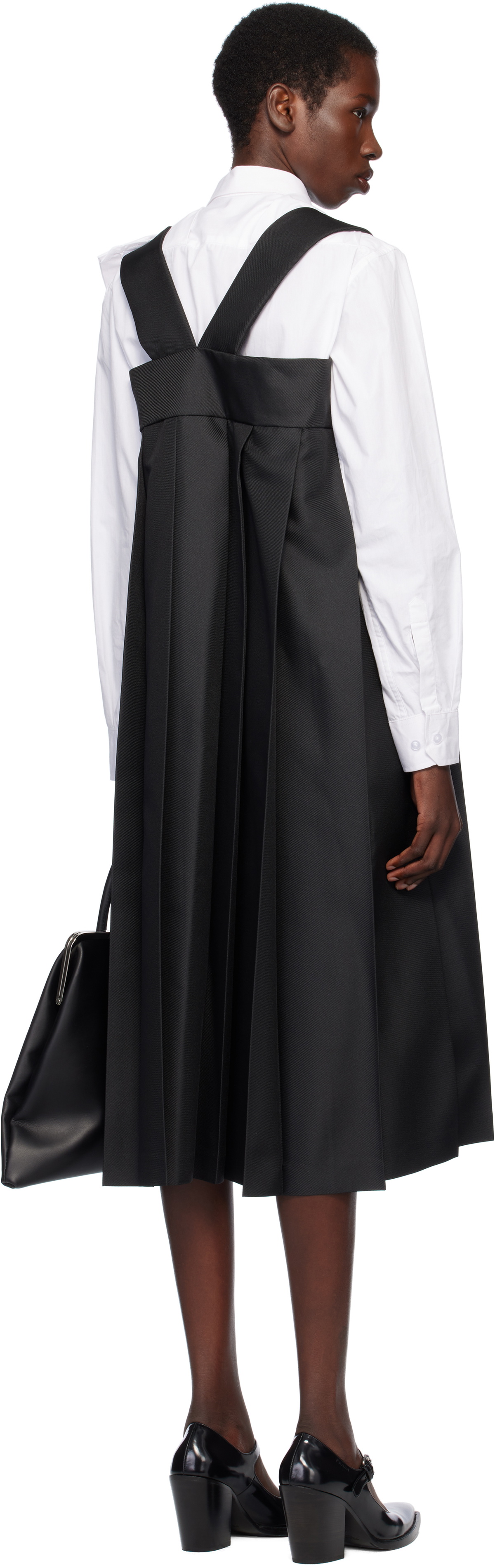 Comme des Garçons Comme des Garçons Black Polyester Gabardine Midi Dress