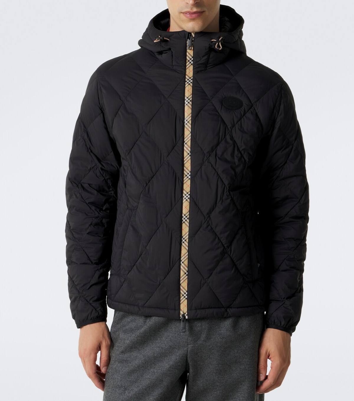 Burberry Burberry Check hooded quilted jacket