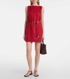 Faithfull Liu belted linen minidress