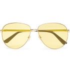 Gucci - Aviator-Style Gold-Tone Sunglasses - Men - Gold
