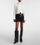 Balmain Draped silk satin blouse