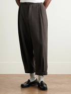 Amomento - Tapered Wool Trousers - Brown