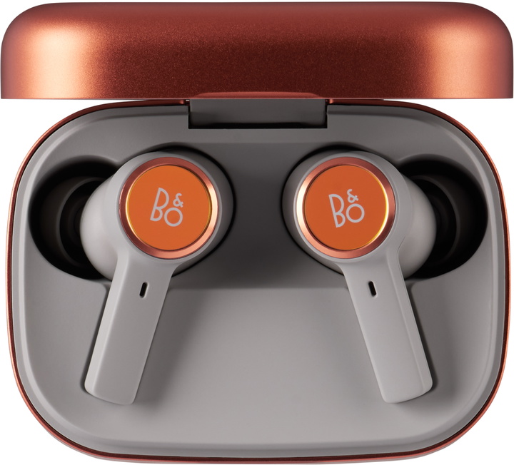 Photo: Bang & Olufsen Orange & Gray Beoplay Eleven Earbuds