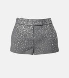 Alex Perry Low-rise crystal-embellished micro shorts