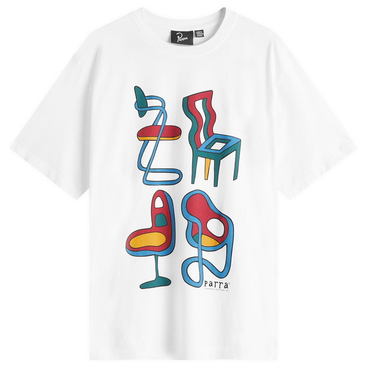 Photo: By Parra Men's Unreasonable Chairs T-Shirt in White