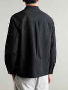 Folk - Patch Linen and Cotton-Blend Overshirt - Blue