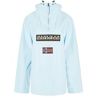 Napapijri Women's Rainforest Nylon Windbreaker Jacket in Blue Clear