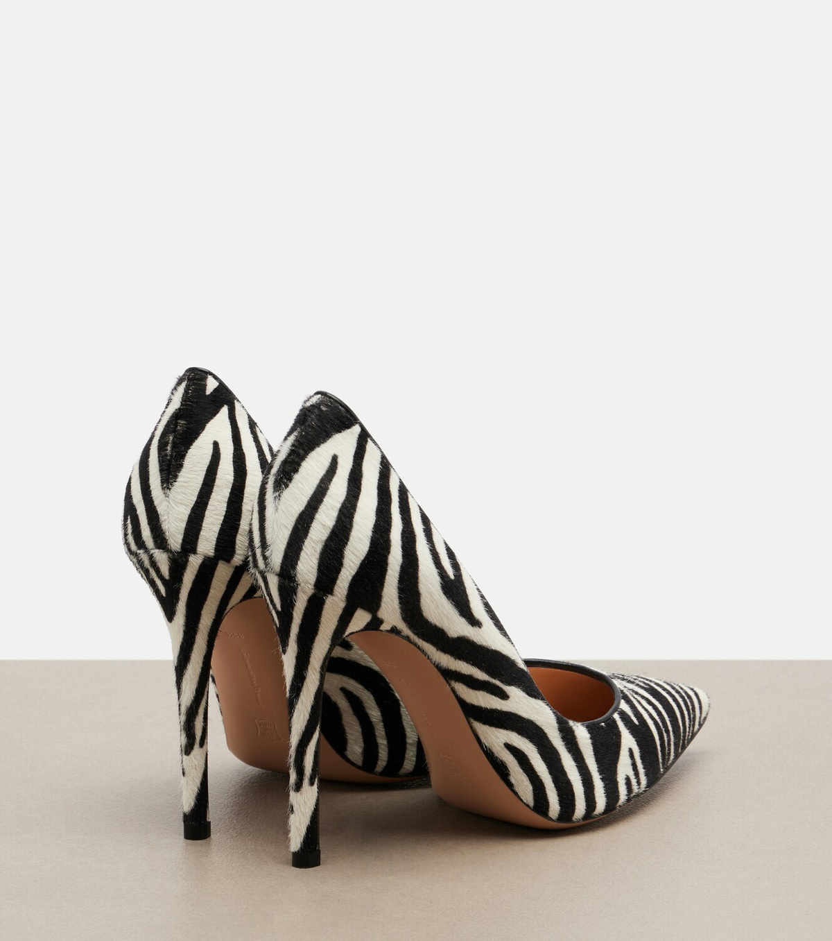 Gianvito Rossi Gianvito zebra-print calf hair pumps