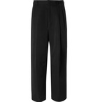 VALENTINO - Logo-Embroidered Tech Cotton-Blend Trousers - Black