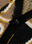 AMIRI - Brushed Logo-Jacquard Wool-Blend Cardigan - Multi