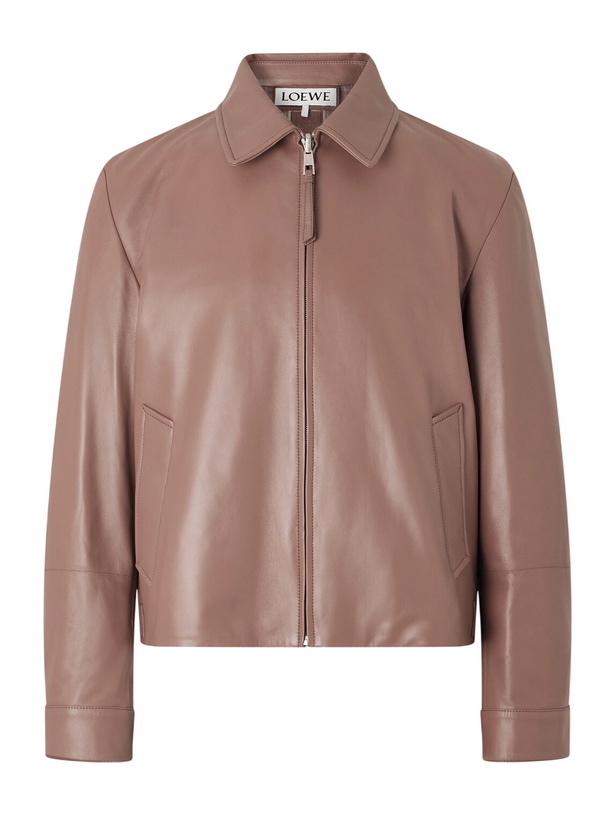 Photo: LOEWE - Reversible Leather Zip-Up Jacket - Brown