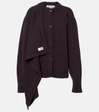 The Attico Scarf-detail wool and cashmere cardigan