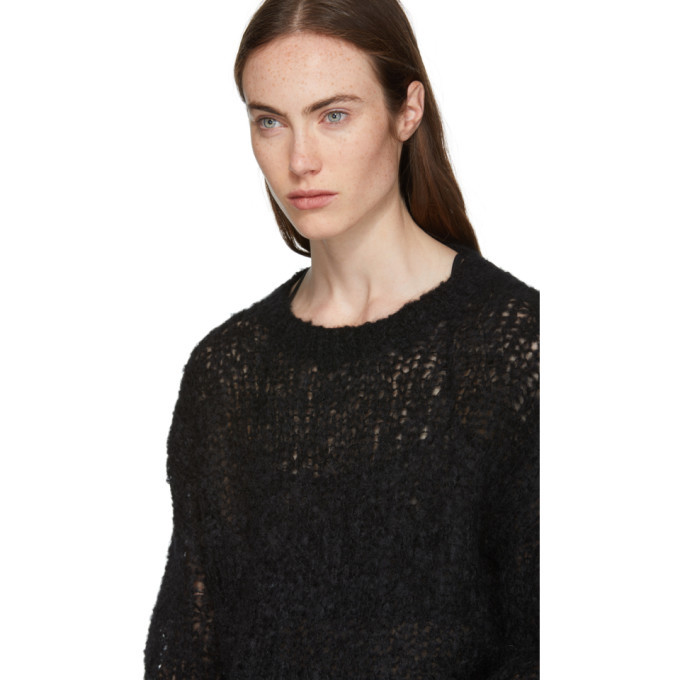Ann Demeulemeester Black Loose Stitch Knit Sweater Ann Demeulemeester
