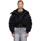 Canada Goose Black 'Tonal Label' Claremont Down Bomber Jacket