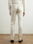TOM FORD - Dyllan Straight-Leg Silk and Linen-Blend Twill Suit Trousers - Neutrals
