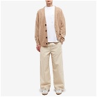 Helmut Lang Men's Perforated Knit Cardigan in Bisque