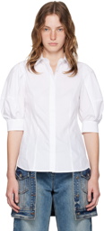 Juun.J White Puff Sleeve Shirt