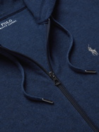 POLO RALPH LAUREN - Logo-Embroidered Cotton-Blend Jersey Zip-Up Hoodie - Blue - XS