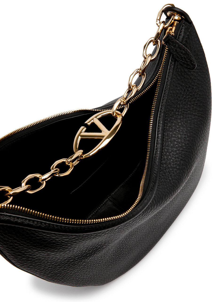 バッグ・カバンその他 Valentino Garavani Vlogo medium shoulder bag black Valentino Garavani VLogo Moon Medium Grained Leather