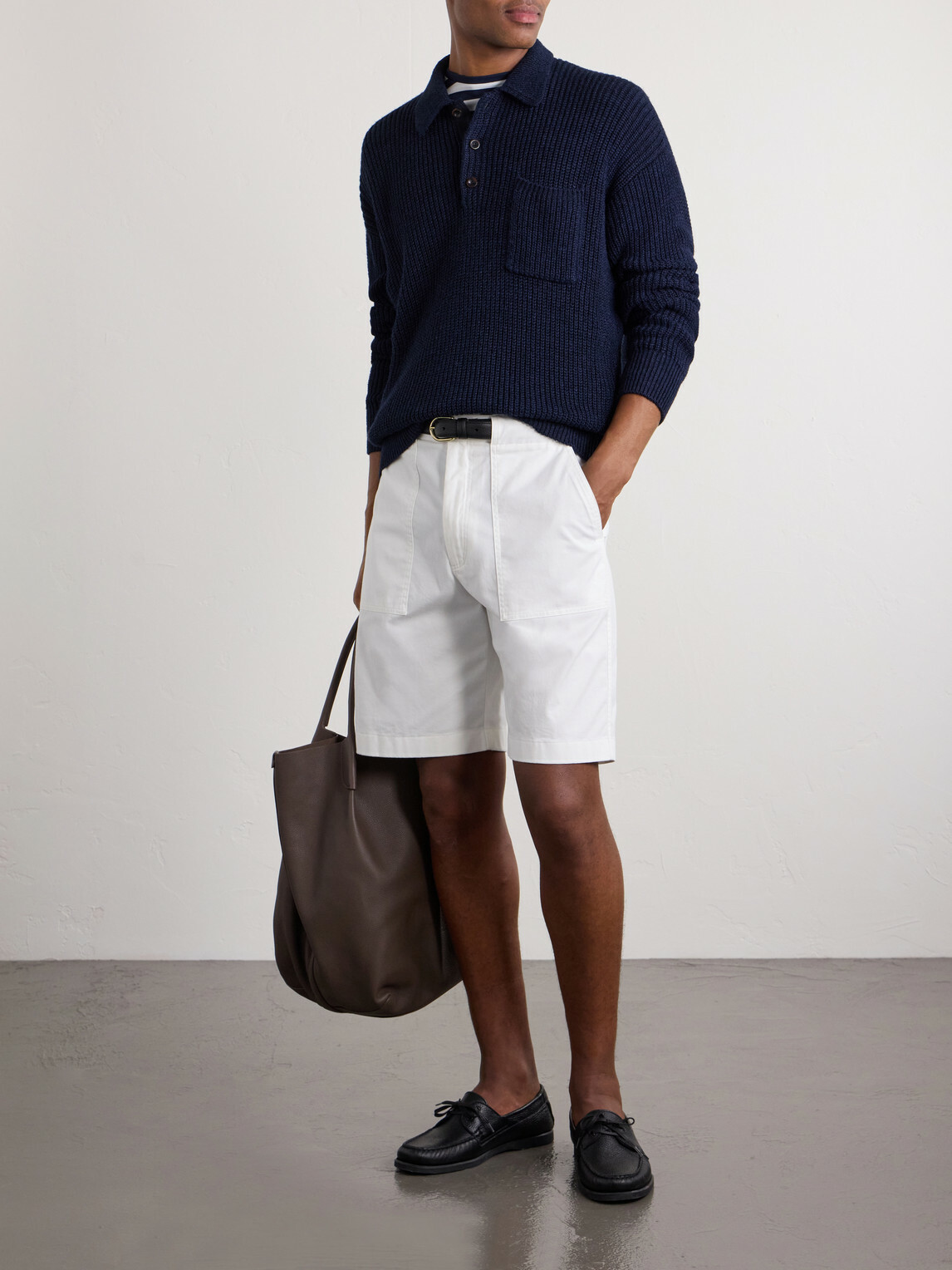 Ralph Lauren Purple label - Straight-Leg Stretch-Cotton Twill Shorts - White