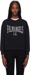 Palm Angels Black College Classic Crew Sweatshirt