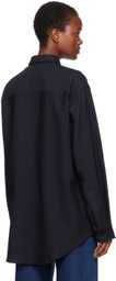 AMI Alexandre Mattiussi Navy Chest Pocket Shirt