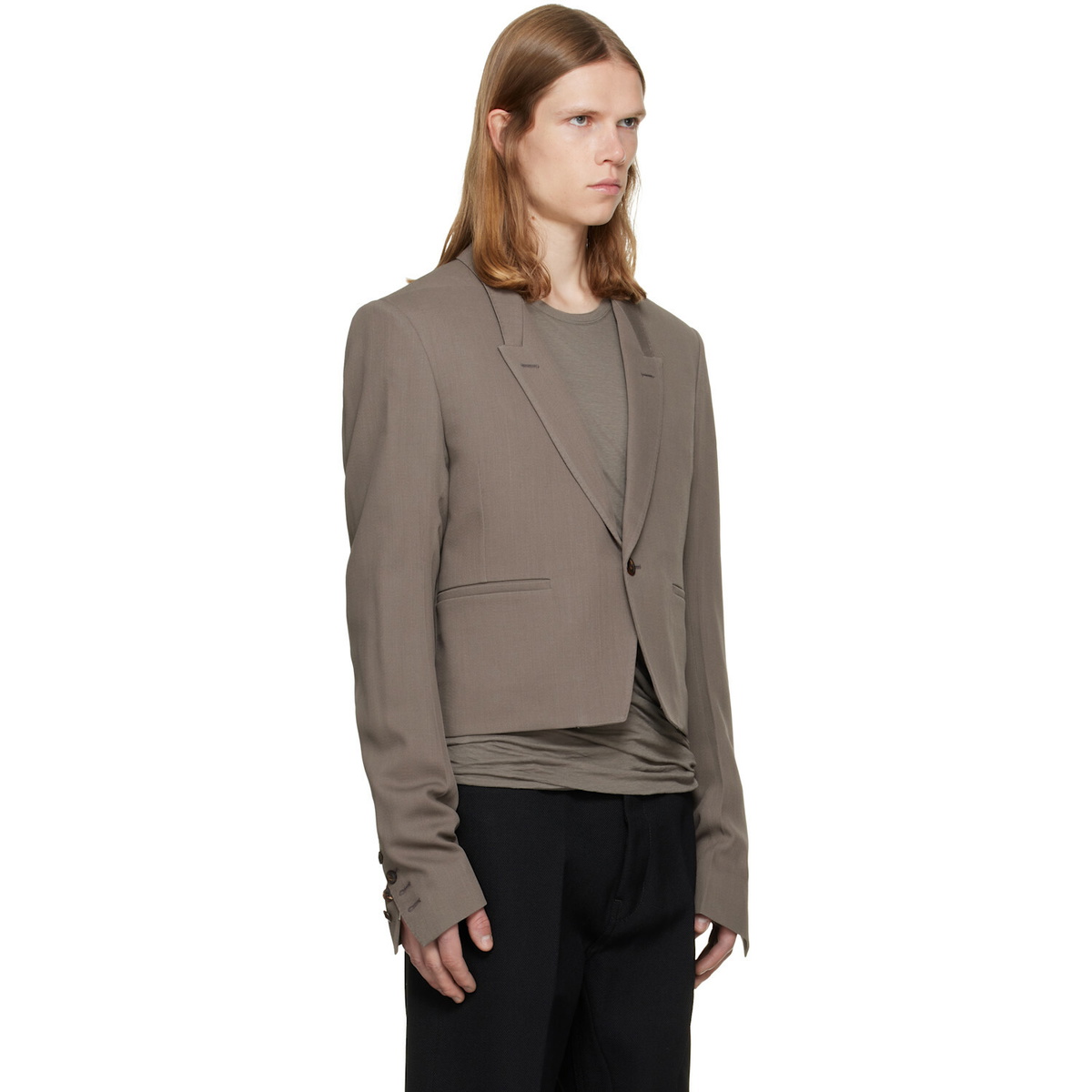 Rick Owens Taupe Tower Alice Jkt Blazer