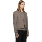Rick Owens Taupe Tower Alice Jkt Blazer