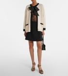 Valentino Bow-detail cotton-blend cardigan